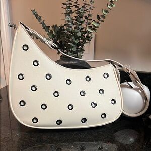 Betsey Johnson Stylish Cream and Black Women's Bag